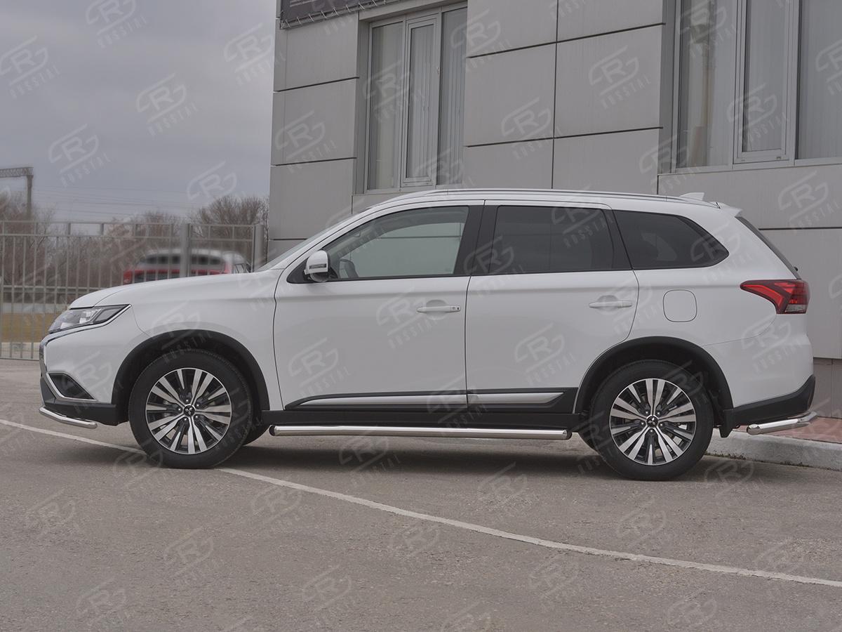 Пороги труба d57 (вариант 1) MOT-0032081 для автомобиля MITSUBISHI Outlander 2018-, Slitkoff