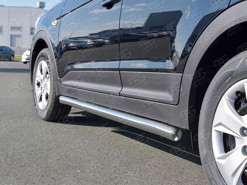 Пороги труба d57 вариант 3 для Hyundai Creta 2016, Slitkoff HCRT-0024223