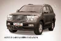 Защита переднего бампера d76 черная Toyota Land Cruiser 200 (2007-2012) , Slitkoff, арт. TLC2-010B