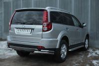Защита заднего бампера уголки d57/42 для Great Wall Hover H3 2014, Slitkoff GWH3Z-001957