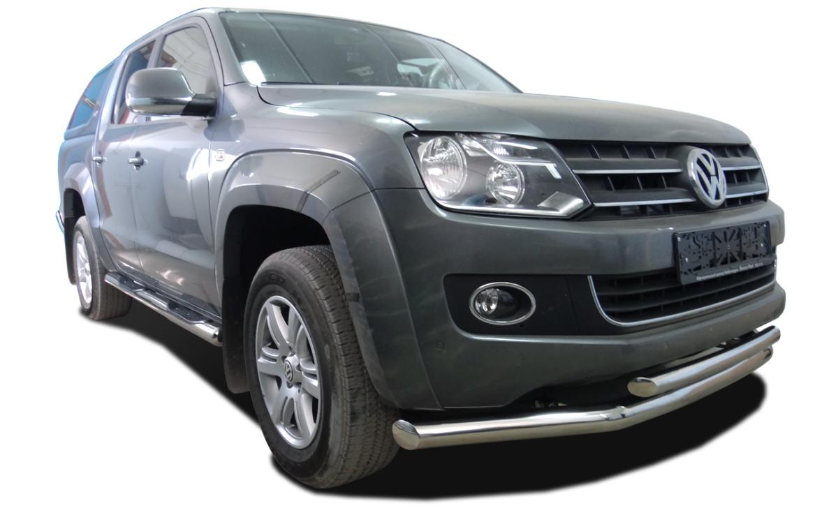 Защита переднего бампера двойная для автомобиля VOLKSWAGEN Amarok  2009. VWA.09.04, Россия