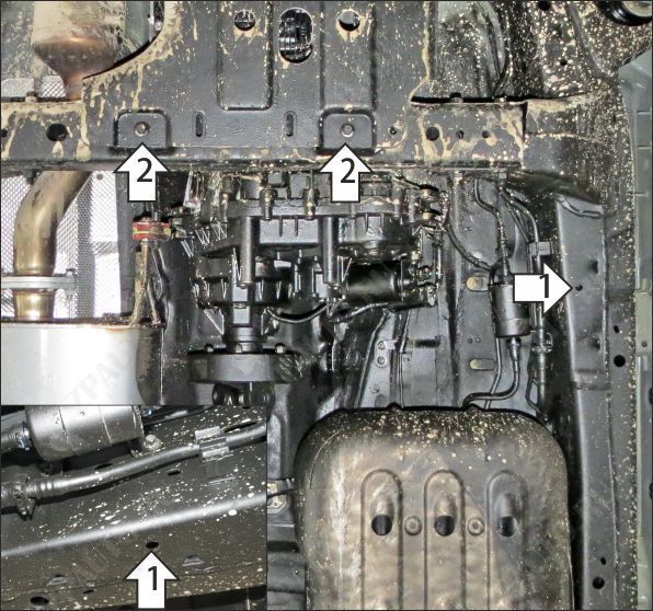 Защита стальная Мотодор (Раздаточная коробка), 2 мм,  для TANK 500  2021- арт. 73107