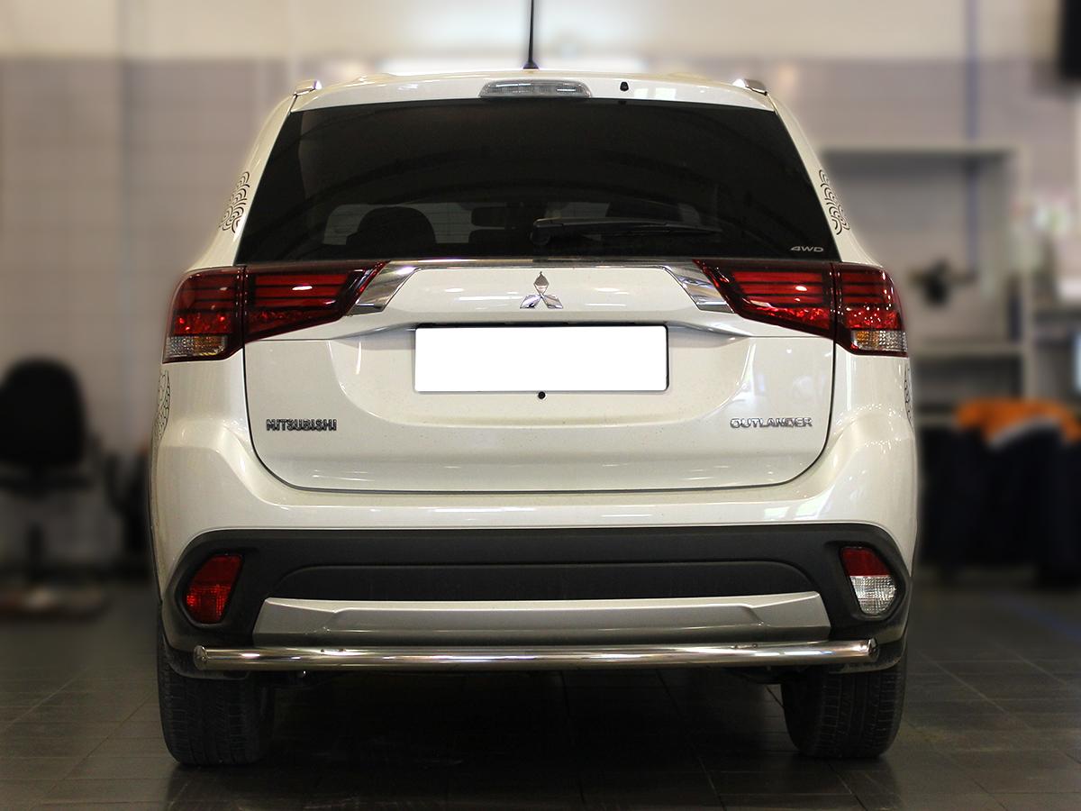 Защита заднего бампера одинарная d-53 для автомобиля Mitsubishi Outlender 2015-2018г.в., Технотек, арт. MOU15_3