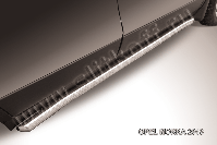 Защита порогов d57 труба с гибами Opel Mokka (2012-2016) Black Edition, Slitkoff, арт. OPMOK13-008BE