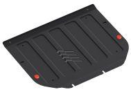 Защита картера и КПП АвтоБроня для Hyundai Santa Fe II (V - 2.2D; 2.7) 2006-2009, штампованная, сталь 1.8 мм, с крепежом, 111.02309.2