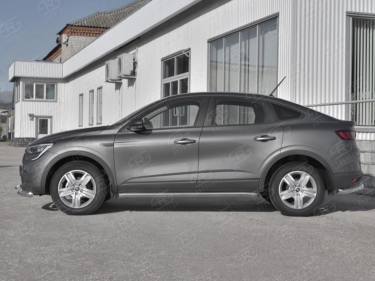 Пороги труба d57 (вариант 1) для автомобиля Renault Arkana арт. RART-0033191, Slitkoff