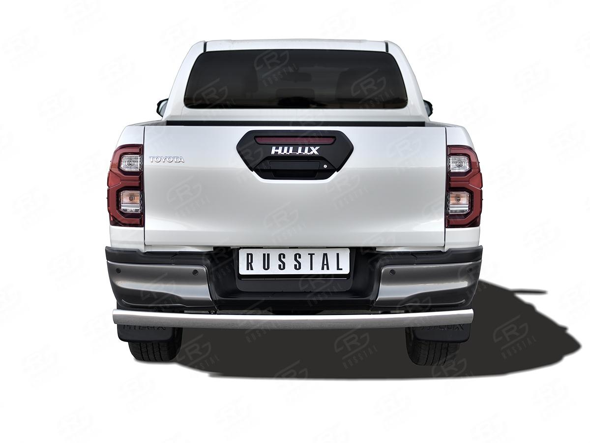 TOYOTA HILUX BLACK ONYX 2020- Защита заднего бампера d75х42 дуга THBOZ-003517