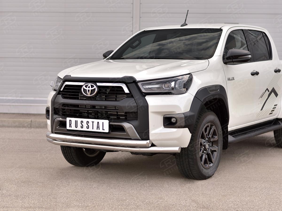 TOYOTA HILUX BLACK ONYX 2020- Защита переднего бампера d57 секции-d57 секции THBOZ-003510