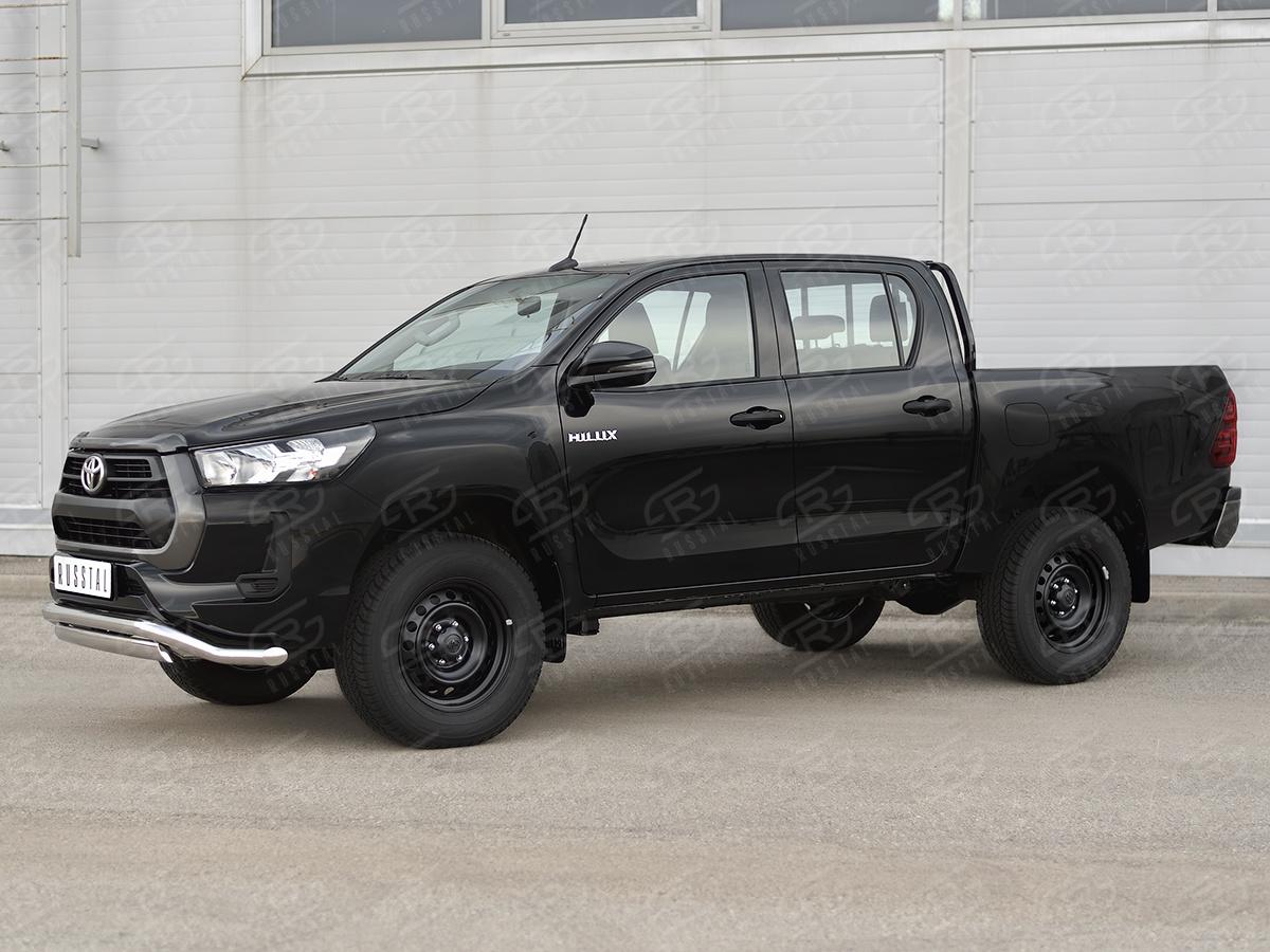 TOYOTA HILUX 2020- Защита переднего бампера d57 волна-d75х42 дуга THZ-003493