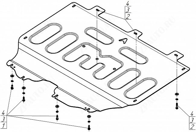 Защита АвтоСтандарт (Двигатель, Коробка переключения передач), 1,5 мм,  для Dongfeng Shine Max  2022- арт. 58602