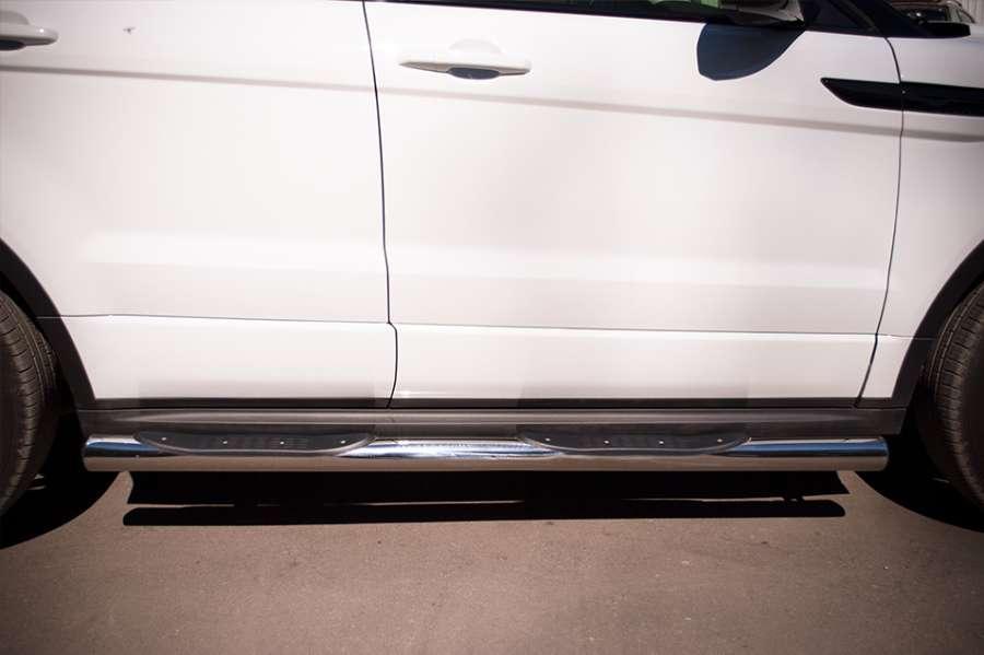 Пороги труба d76 с накладками вариант 3 для Land Rover Evoque Dynamic 2011, Slitkoff REDT-0006623