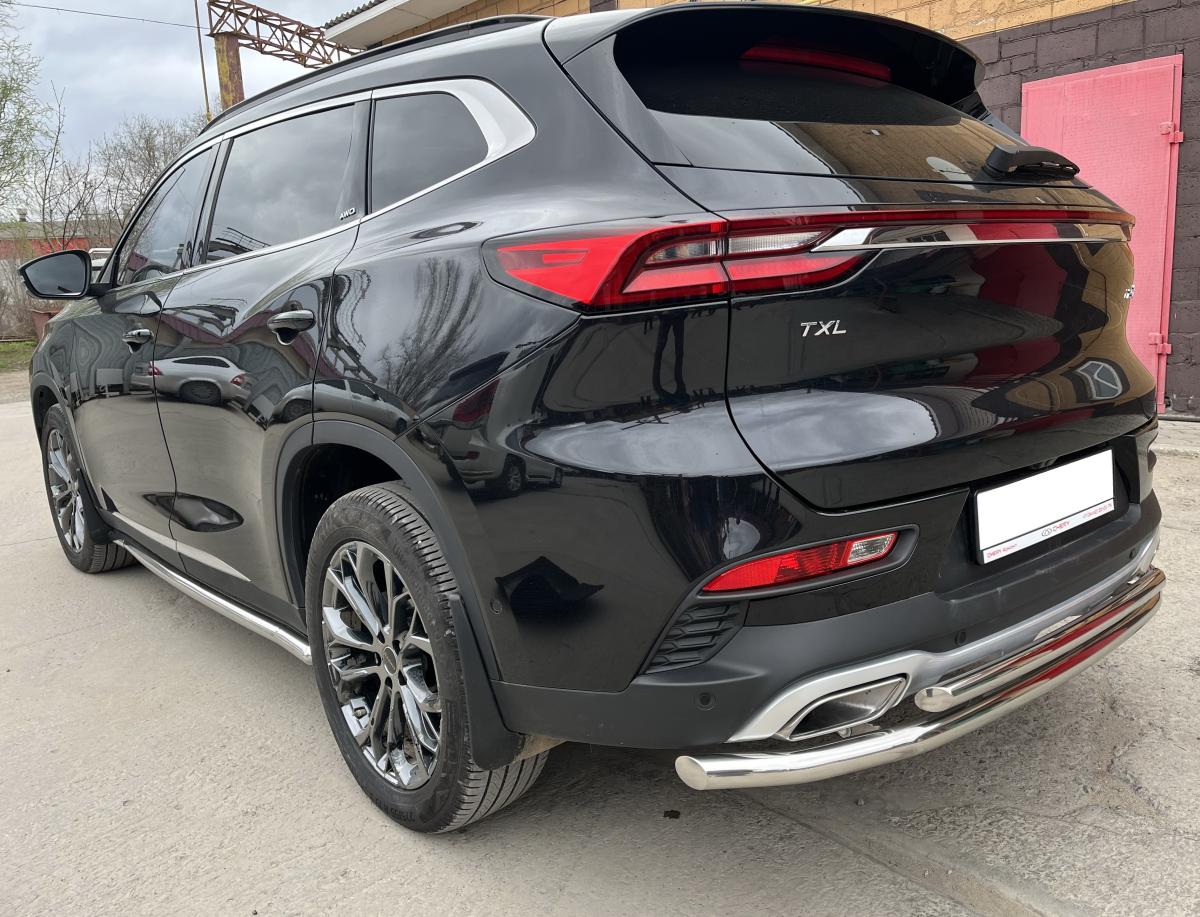 Защита штатного порога труба для автомобиля CHERY CheryExeed TXL 2021 арт. CHETXL.21.32