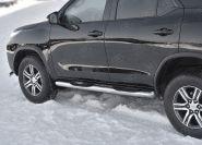 TOYOTA FORTUNER 2020- Пороги труба d76 с накладкой (вариант 3) TFRT-0035343