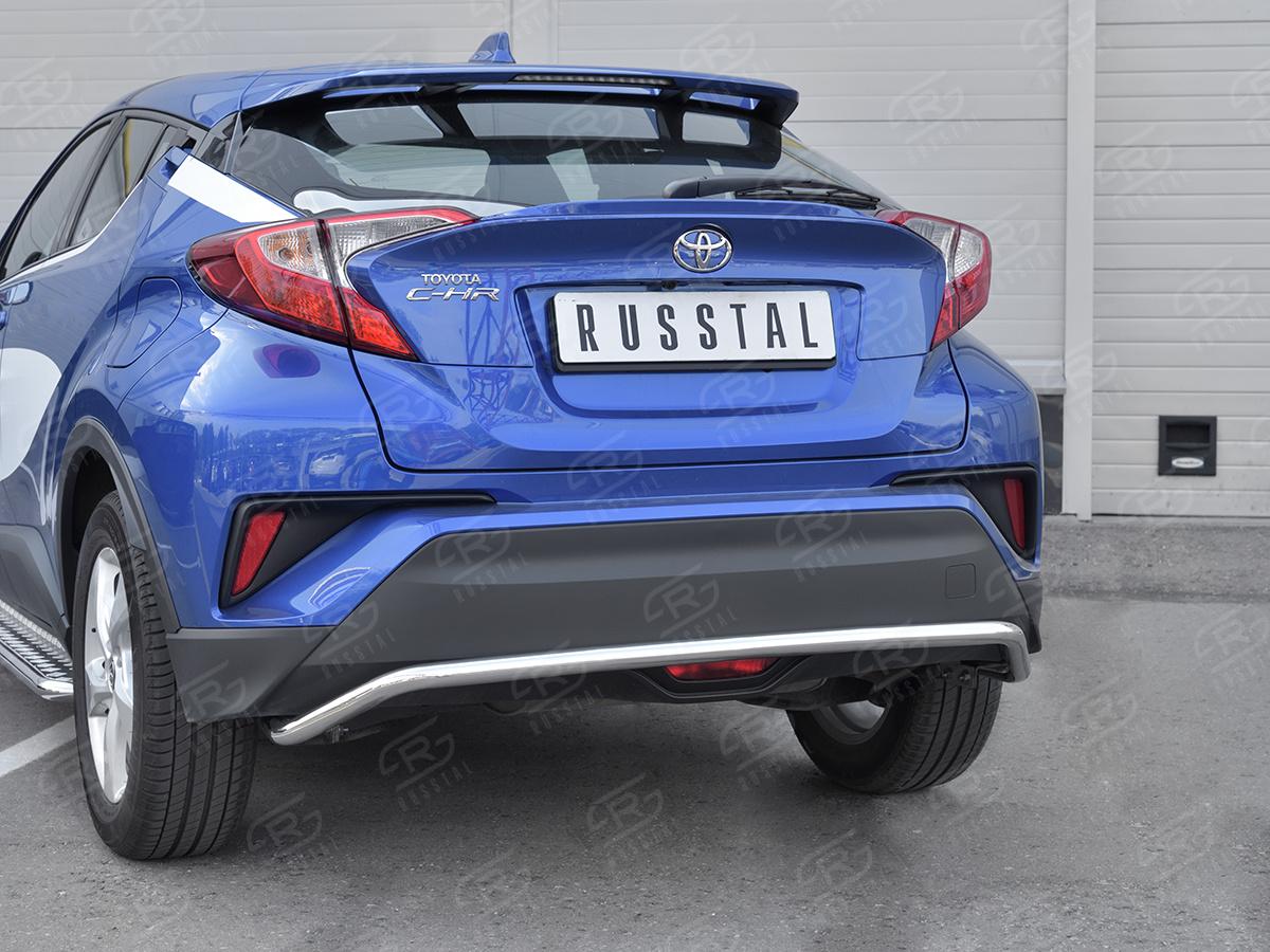 Защита заднего бампера d42 волна TCHZ-003032 для автомобиля TOYOTA C-HR 2018-, Slitkoff