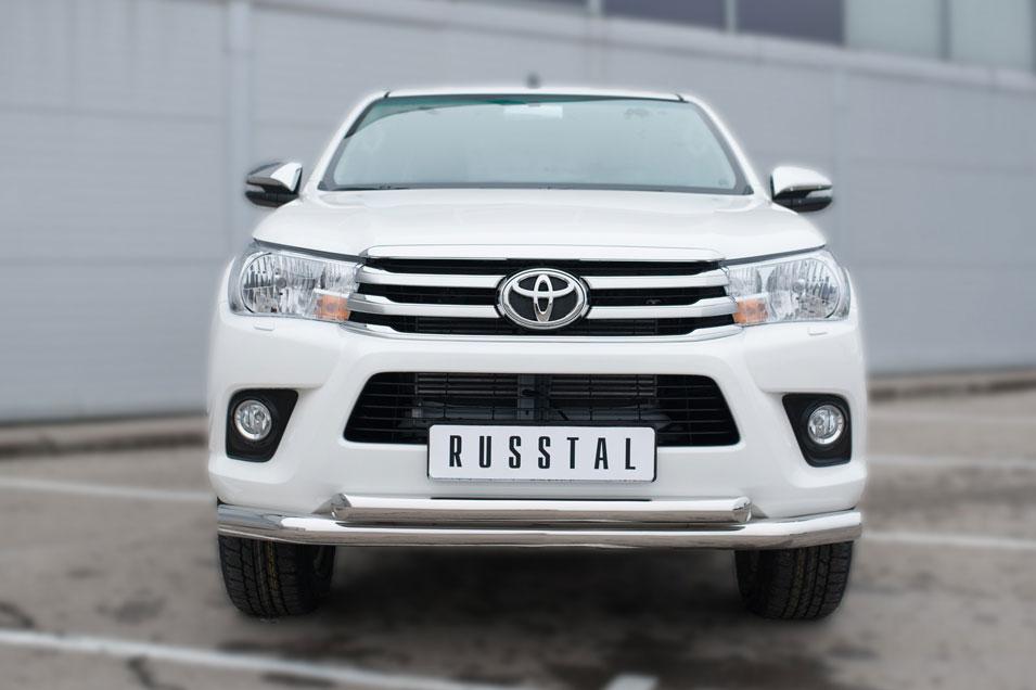 Защита переднего бампера d76/57 для Toyota Hilux 2015, Slitkoff THZ-002147
