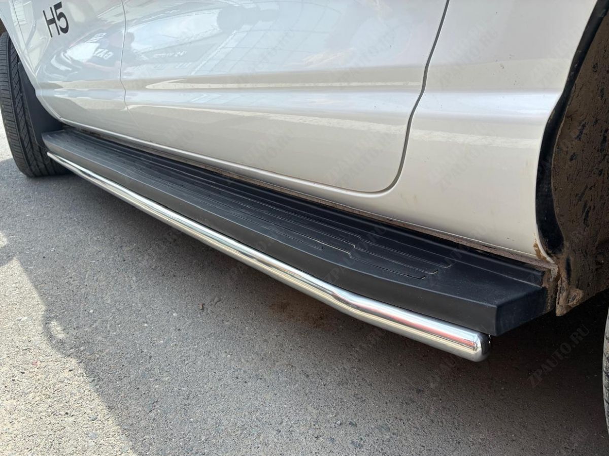 Защита штатного порога труба для автомобиля Haval H5 2024 арт. HVH5.24.32