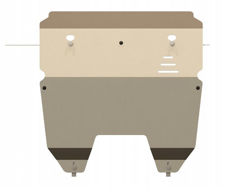 Защита картера и КПП для VOLVO XC 90 V8 2002 - 2015, V-4.4, Sheriff, алюминий 5 мм, арт. 25.1256