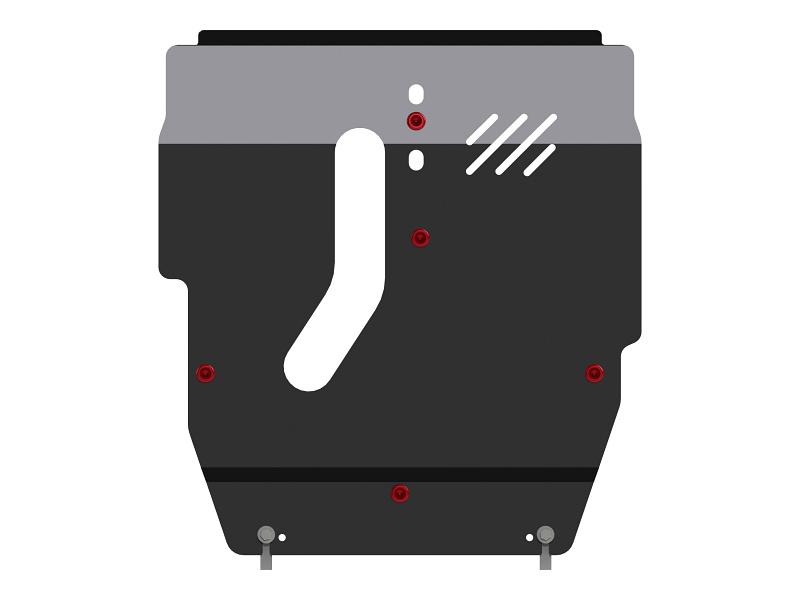 Защита картера и КПП для CHERY Tiggo с кенгурином  «Беркут»  2005 - 2016, V-2.4, Sheriff, сталь 2,5 мм, арт. 28.1260
