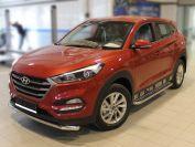 Пороги с листом d-53 для автомобиля Hyundai Tucson 2015-2017г.в., Технотек, арт. HNT15_2