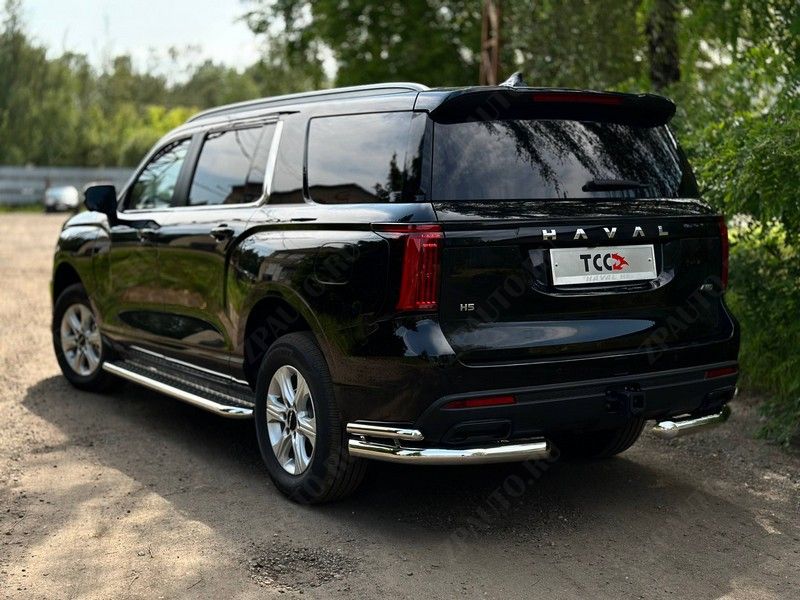 Защита задняя (уголки двойные) 76,1/42,4 мм Haval H5 Diesel 4WD 2024 арт. HAVH524-07