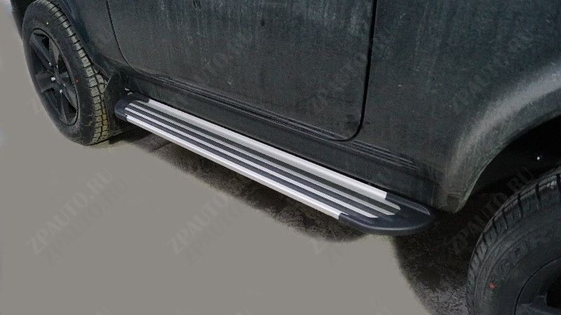 Пороги алюминиевые "Slim Line Silver" 1270 мм Lada Niva Legend 2023 арт. LADNIVL23-01S