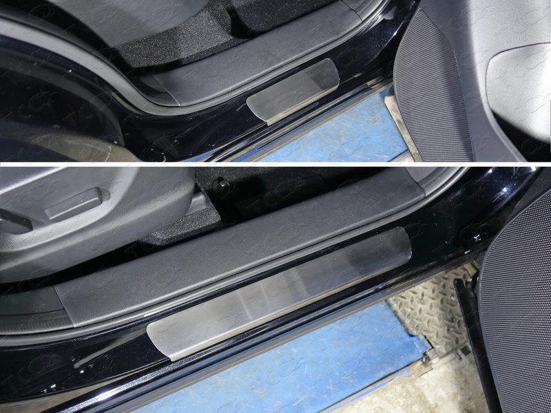 Накладки на пороги (лист шлифованный) 1мм для автомобиля Mazda CX-5 2015-2016