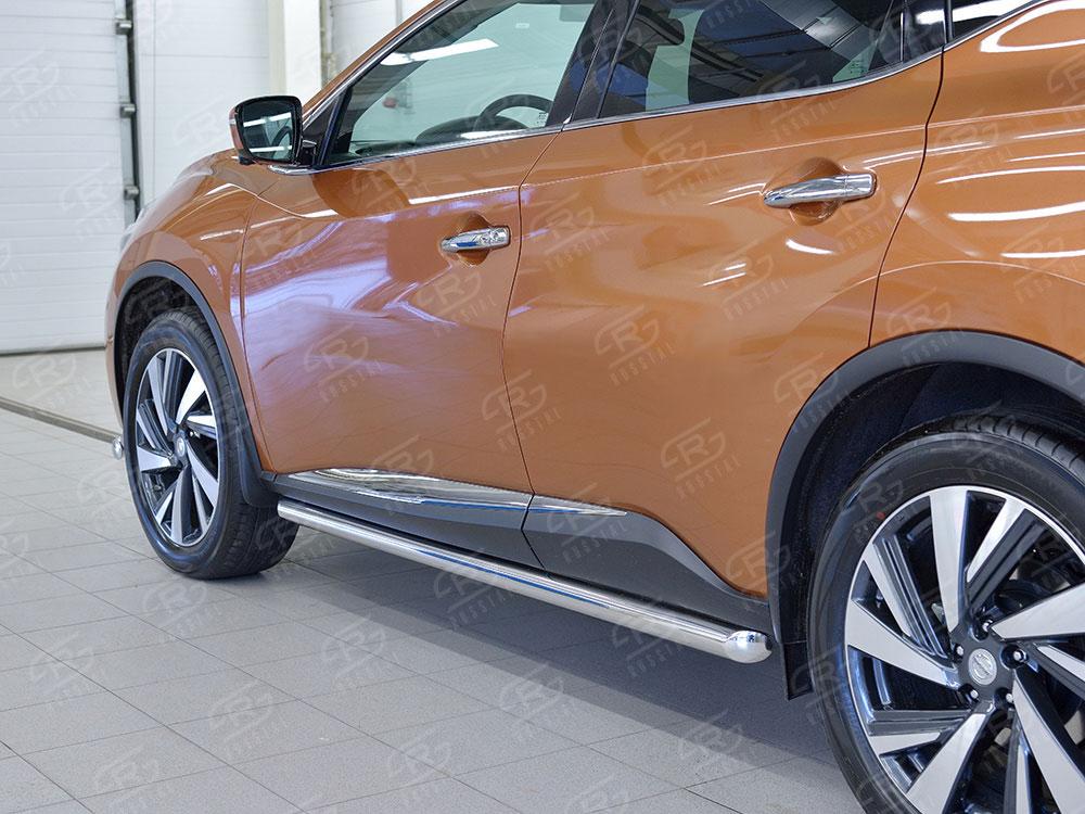 Пороги труба d57 вариант 1 для Nissan Murano 2016, Slitkoff NMUT-0024061