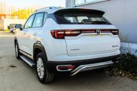 Защита заднего бампера d42 скоба Changan CS35Plus (2018-2023) Black Edition, Slitkoff, арт. CHANCS35P-008BE