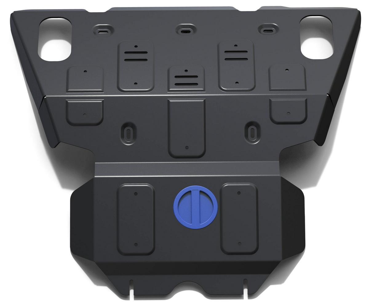 Защита радиатора и картера Rival для Toyota Hilux VII 2005-2015, сталь 3 мм, с крепежом, штампованная, 2111.5790.1.3