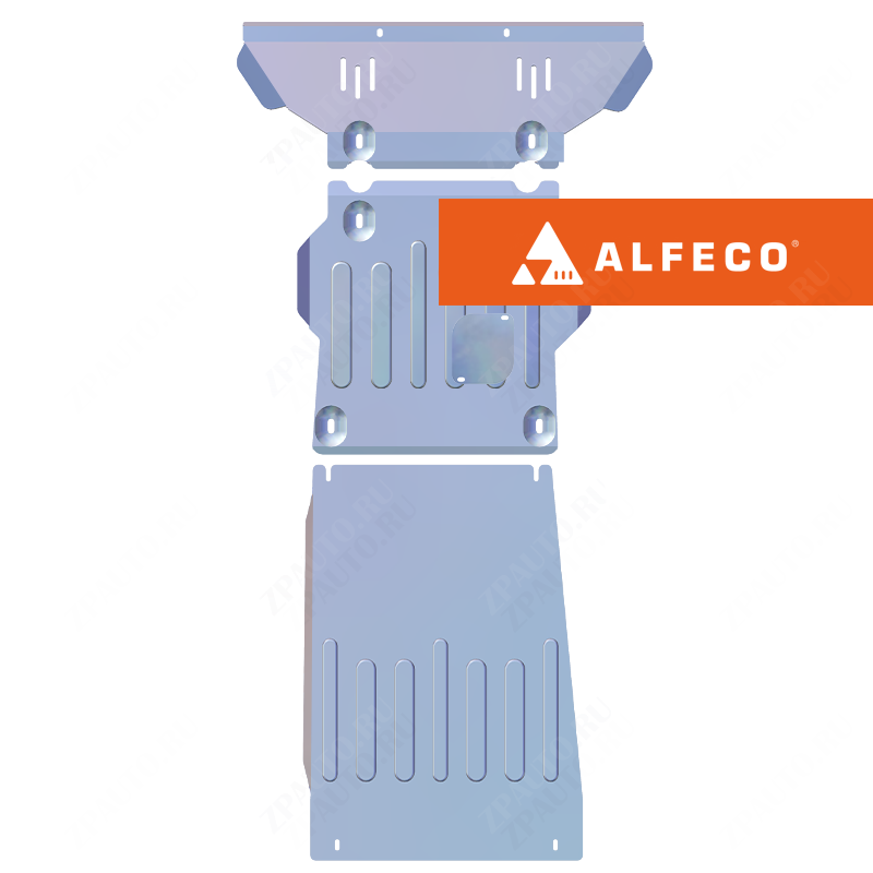 Защита  радиатора, картера и КПП (3 части) Kia Sportage I 1993-2004 V-2,0 , ALFeco, алюминий 4мм, арт. ALF1134al