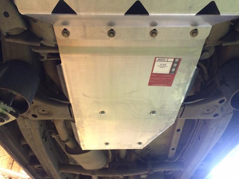 Защита КПП и РК для VOLKSWAGEN Amarok  2010 - 2015, V-2.0 TD MT/ AT, Sheriff, алюминий 5 мм, арт. 26.1949