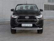 TOYOTA HILUX 2020- Защита переднего бампера d63 секции-d42 секции THZ-003494