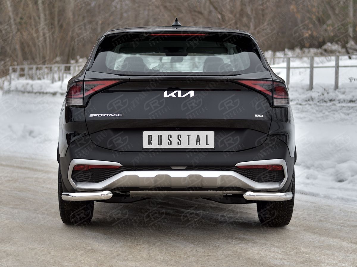 KIA SPORTAGE 2021- Защита заднего бампера уголки d57 секции (NOT STYLE AND X-LINE) KSZ-004036