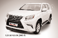 Защита переднего бампера d76+d57 двойная черная Lexus GX-460 (2013-2023) , Slitkoff, арт. LGX13-002B