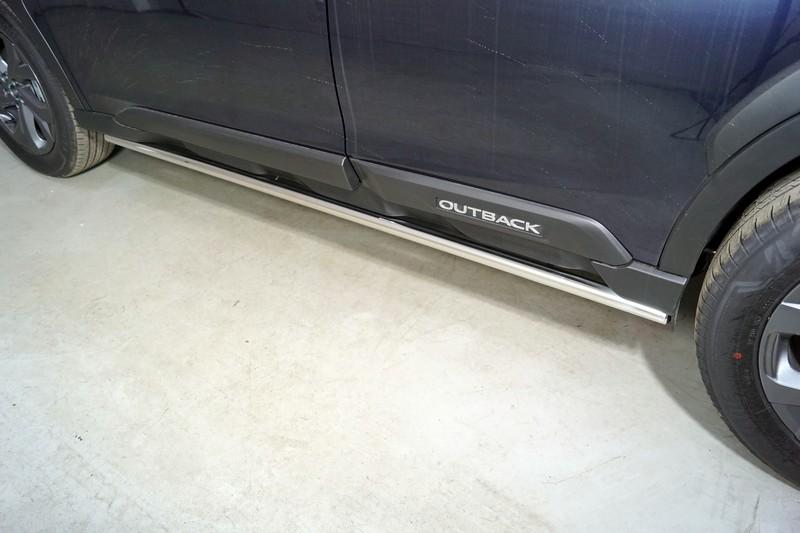 Пороги труба 42,4 мм для автомобиля Subaru Outback 2021- арт. SUBOUT21-26
