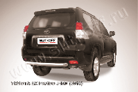 Защита заднего бампера d76 короткая Toyota Land Cruiser Prado J150 (2009-2013) Black Edition, Slitkoff, арт. TOP020BE