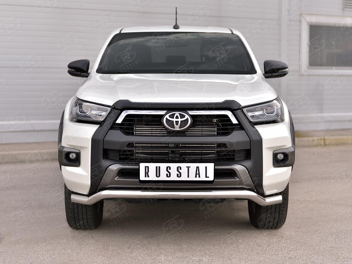 TOYOTA HILUX BLACK ONYX 2020- Защита переднего бампера d57 волна THBOZ-003507