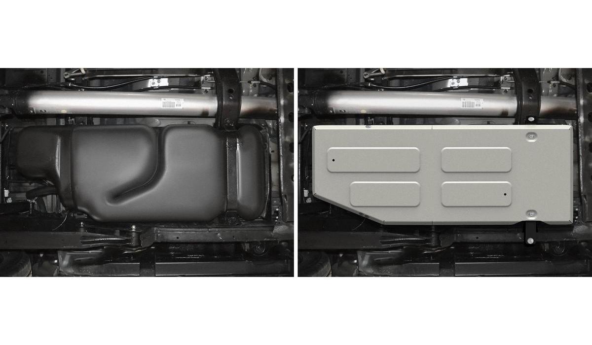 Защита топливного бака Rival для Mercedes-Benz X-klasse 4WD 2017-н.в., штампованная, алюминий 6 мм, с крепежом, 2333.3956.1.6