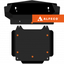 Защита  картера (2 части) Cadillac SRX I 2003-2009 V-3,6 , ALFeco, сталь 2мм, арт. ALF3703st