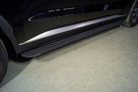 Пороги алюминиевые "Slim Line Black" 1920 мм для автомобиля Hyundai Palisade 2021- TCC Тюнинг арт. HYUNPAL21-19B
