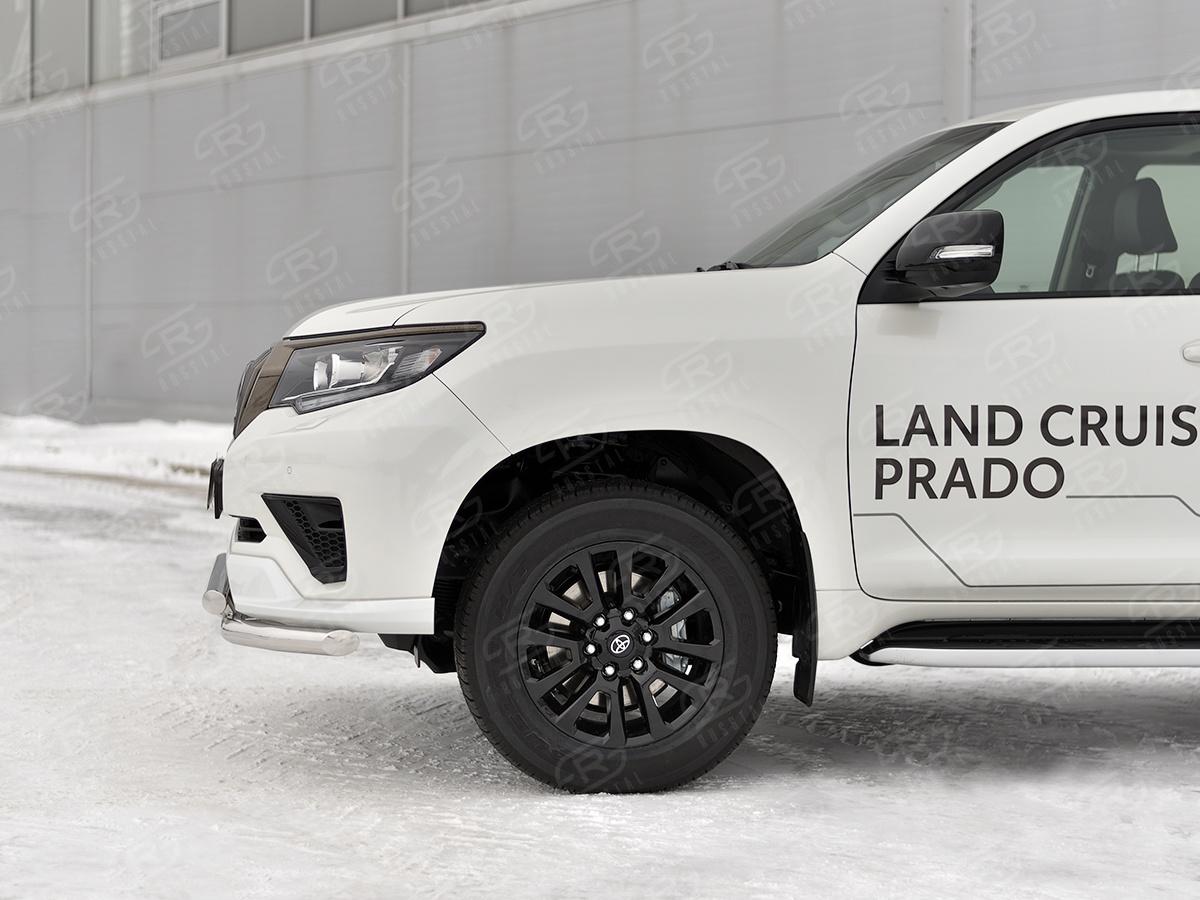 TOYOTA LC PRADO 150 BLACK ONYX 2020- Защита переднего бампера d57 секции-d57 уголки+клыки LCPZ-003548