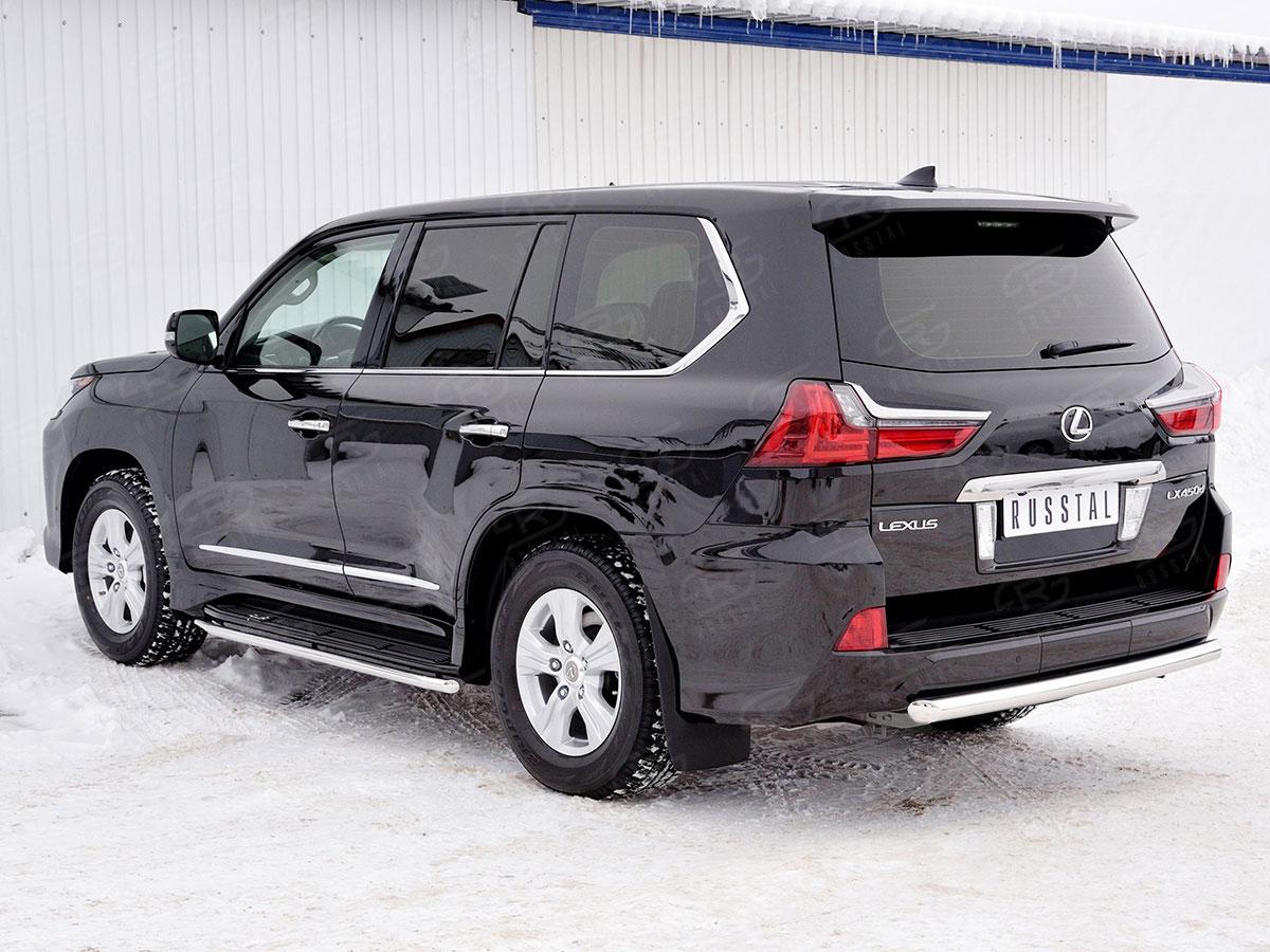 Защита заднего бампера d57 Lexus LX570/LX450d 2015, Slitkoff LLX4Z-002520