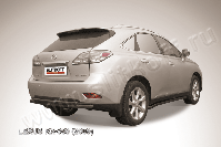 Защита заднего бампера d57+d57 двойная черная Lexus RX-350 (2008-2012) , Slitkoff, арт. LRX35014B