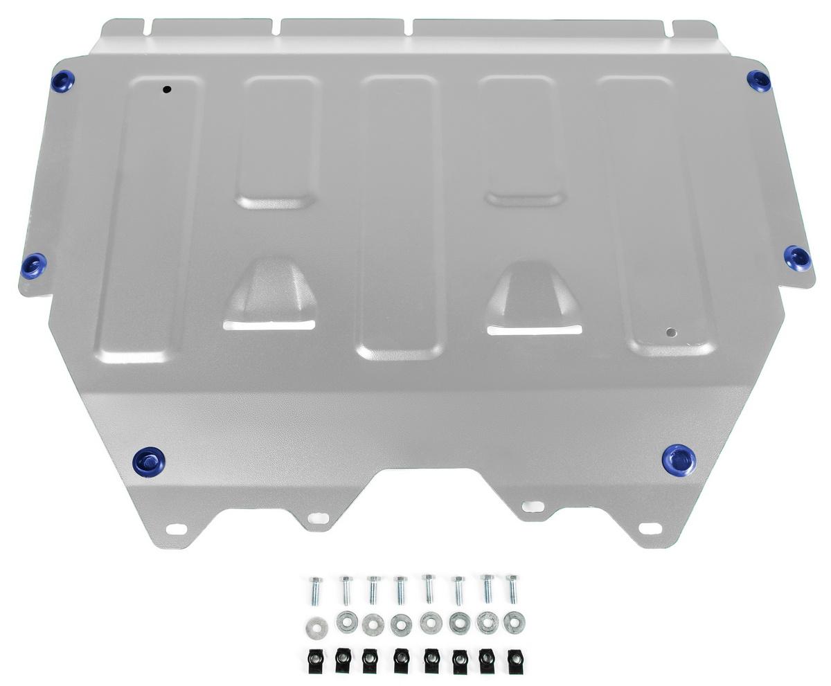 Защита картера Rival (часть 1) для Mercedes-Benz A-klasse V177 седан (200) 2018-н.в., штампованная, алюминий 3 мм, с крепежом, 333.3944.1
