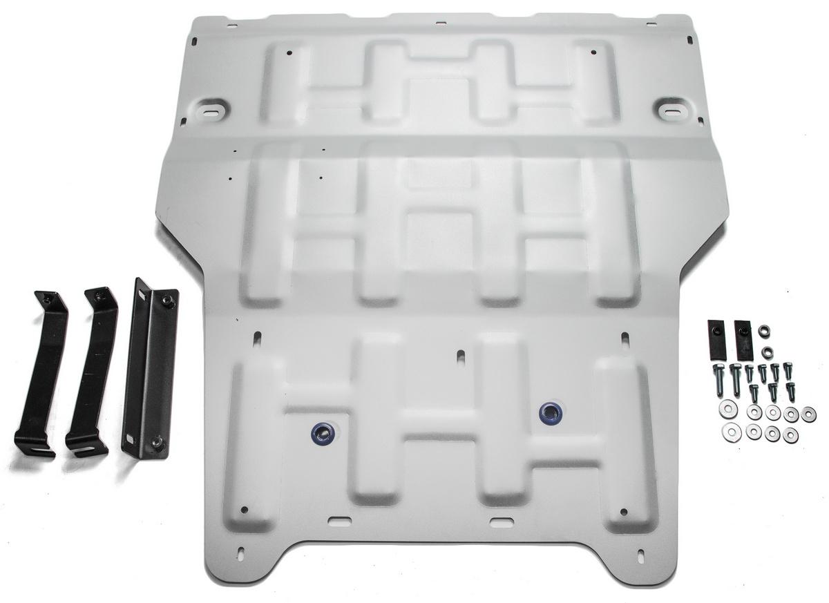 Защита картера и КПП Rival для Audi Q3 I 2011-2018, штампованная, алюминий 3 мм, с крепежом, 333.0328.1