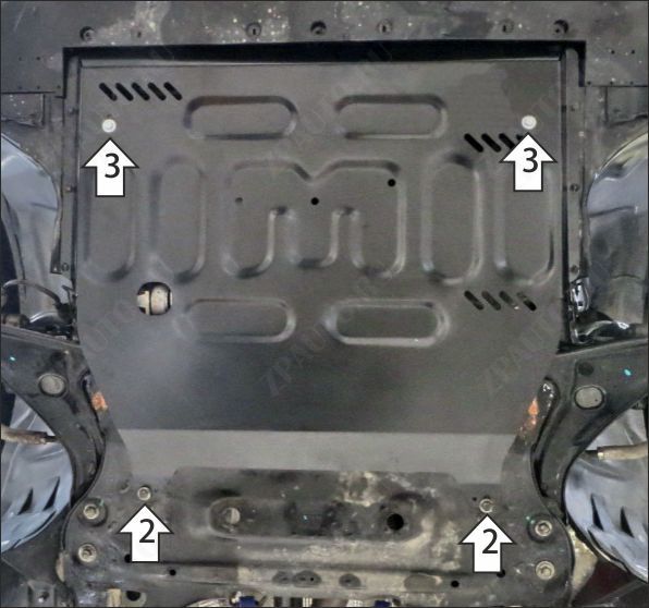 Защита АвтоСтандарт (Двигатель, Коробка переключения передач), 1,5 мм,  для Geely Tugella  2020- арт. 54205