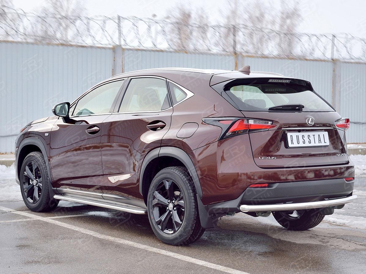Защита заднего бампера d57 Lexus NX 2014, Slitkoff LNXZ-002584