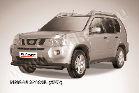 Защита переднего бампера d76 черная Nissan X-Trail (2007-2011) , Slitkoff, арт. NXT004B