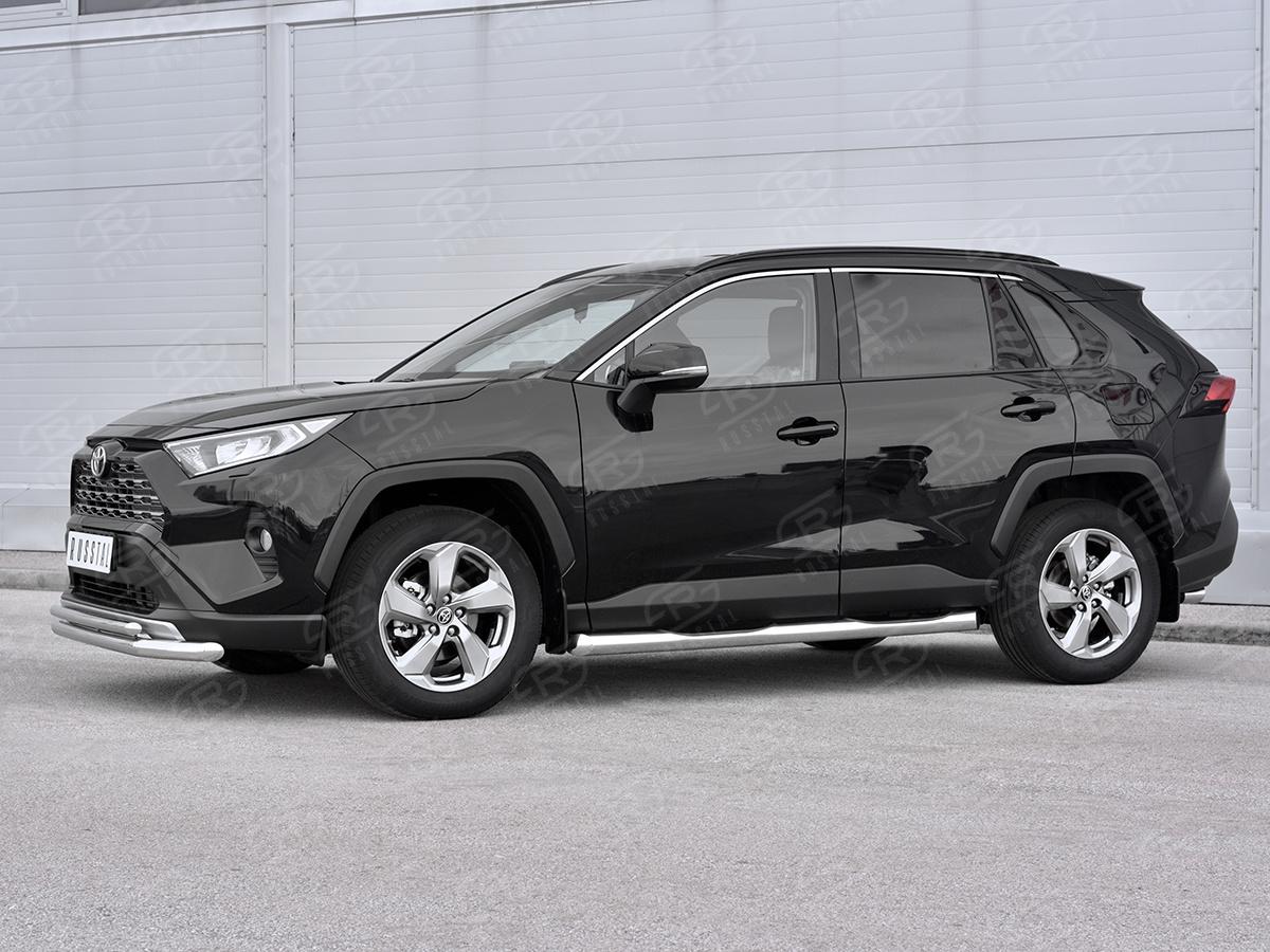 TOYOTA RAV4 2019- Защита переднего бампера d57 секции-d42 дуга TR4Z-003362, Slitkoff