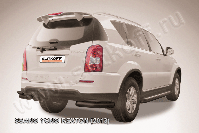 Уголки d76+d42 двойные черные SsangYong Rexton (2012-2017) , Slitkoff, арт. SSRN010B